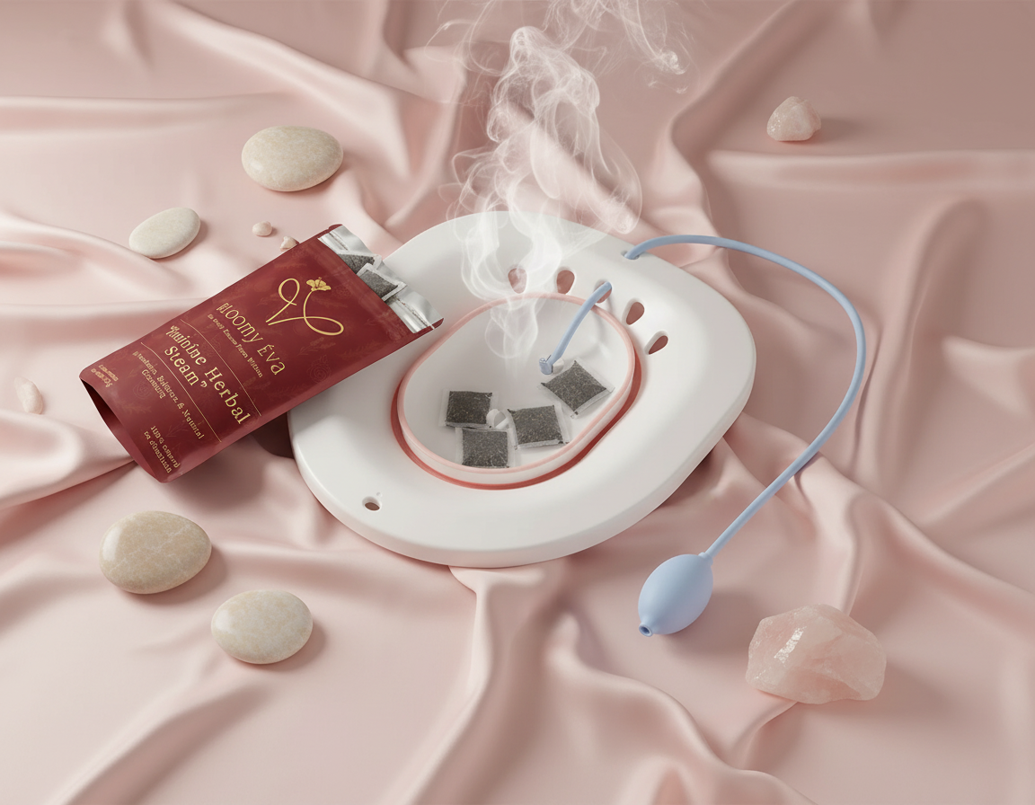 The Complete Feminine Steaming Ritual Steaming Seat + Herbal Blend by Bloomy Éva