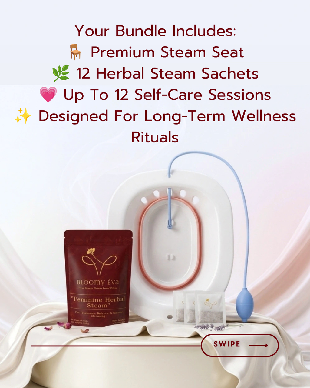 The Complete Feminine Herbal Steam Set | Seat + Herbs 🌿