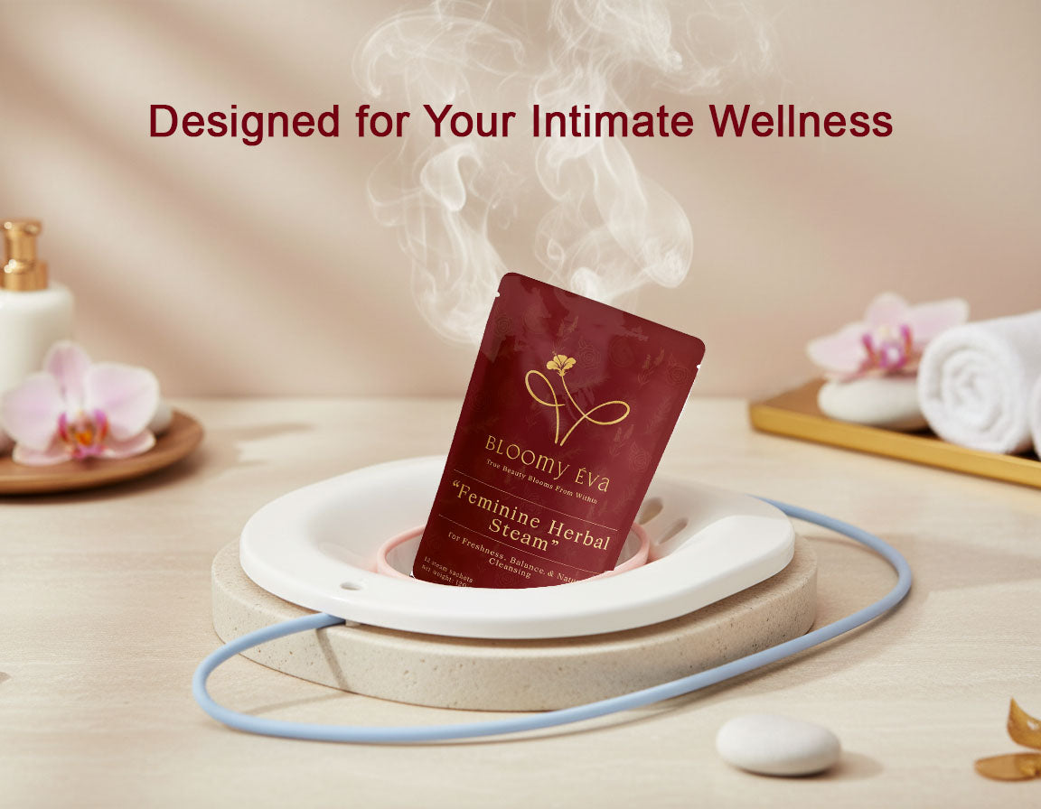 The Complete Feminine Steaming Ritual Steaming Seat + Herbal Blend by Bloomy Éva
