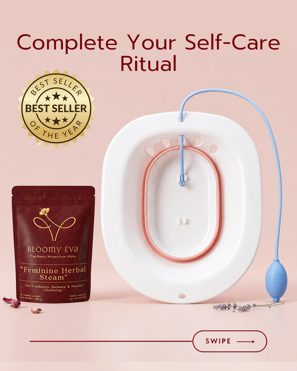The Complete Feminine Herbal Steam Set | Seat + Herbs 🌿